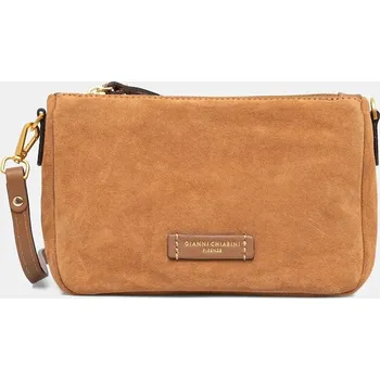 Kabelka Semišová kabelka Gianni Chiarini NORA POUCH BS.10224.CM.PL hnědá 82X, vel. ONE SIZE