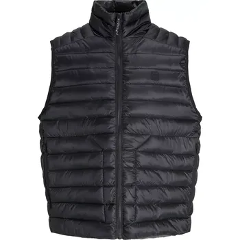 Pánská vesta Velká pánská prošívaná vesta s límcem Jack & Jones 12285654 černá (5XL)