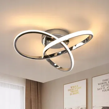 Stropní svítidlo LED moderní stříbrné s dálkovým ovládáním 38 W 4275 lm