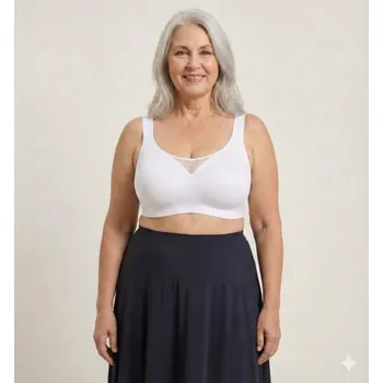 Podprsenka Bezešvá podprsenka MAGNOLIA bílá Velikost: 4XL