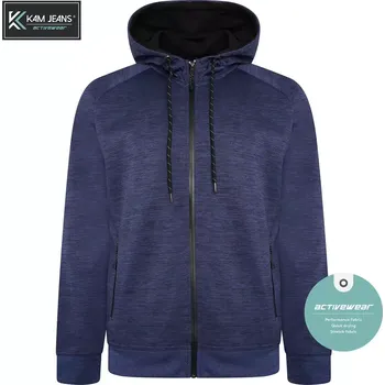 Pánská mikina Pánská velká sportovní mikina s kapucí Kam AP008 tmavě modrá (2XL)