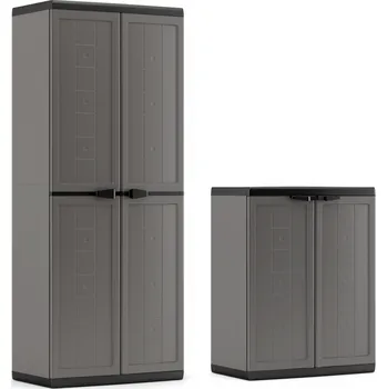 Skříňka na nářadí Keter JOLLY HIGH + JOLLY LOW set skříní