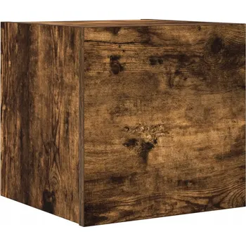 Televizní stolek Nástěnná TV skříňka v barvě kouřového dubu 30,5 x 30 x 30 cm
