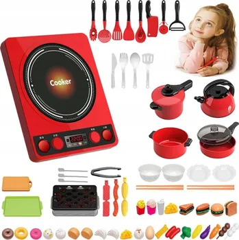 Hračka pro nejmenší KUCHYŇSKÁ SADA PRO DĚTI KUCHYŇKA S PŘÍSLUŠENSTVÍM HRNCE HRAČKA NA HRANÍ