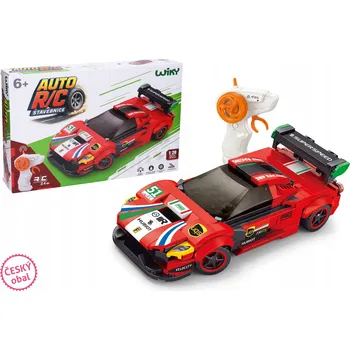 ostatní stavebnice RC Červené Auto Stavebnice 17 cm - 279 dílků, 2.4GHz Ovládání s Pistolovým