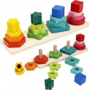 ostatní stavebnice Mega Creative 435865 Dřevěné pyramidy 17 dílků