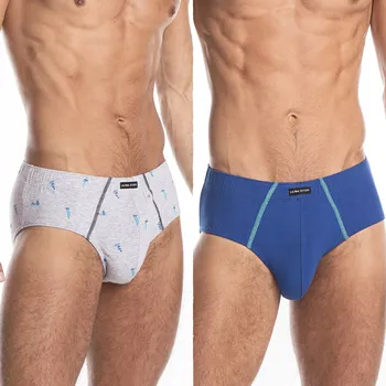 Pánské spodní prádlo Pánské slipy Lama M-980 CL vel. 3XL tmavě modro-šedé