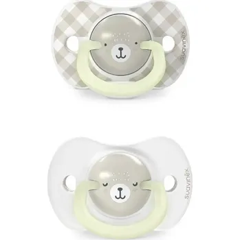 dudlíky Dudlík SX Pro 0-6 m 2 ks, svítící, béžový, Wild & Free