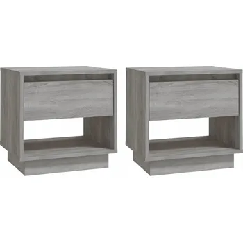 Noční stolek Noční stolky šedé dub sonoma 45 x 34 x 44 cm, 2 ks