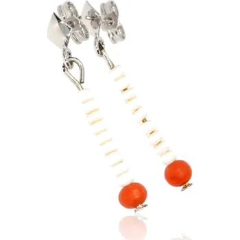 Náušnice Zlatnictví Helios Stříbrné náušnice s korály