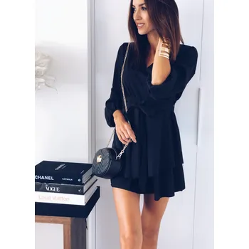 Dámské šaty Tmavě modrý overal MOUSEE s dlouhým rukávem