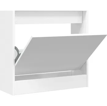 Botník Bílá botník 60 x 21 x 57 cm, materiál: dřevotříska