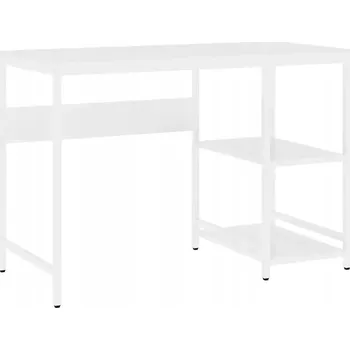 Psací stůl Bílý počítačový stůl 105 x 50 x 72 cm, MDF, kov s práškovým nástřikem