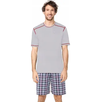 Dámské pyžamo Pyžamo Carl S 100% bavlna [Velikost XL, Barva světle šedá]