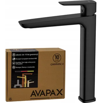 Vodovodní baterie Vysoká černá stojánková umyvadlová baterie baterie pro umyvadlo a dřez LOFT AVAPAX
