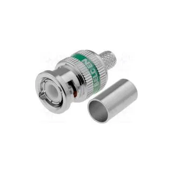 Elektrická zásuvka Zástrčka BNC vidlice 75Ω RG6 krimpovací na kabel 500cyklů