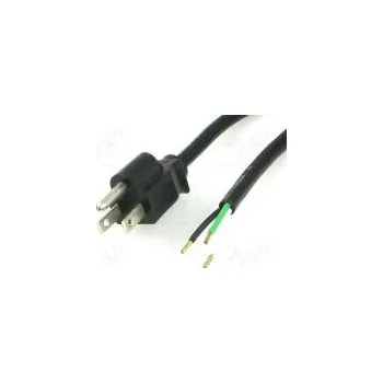 Napájecí kabel Kabel NEMA 5-15 (B) vidlice,vodiče PVC 2m černá 3x18AWG 10A