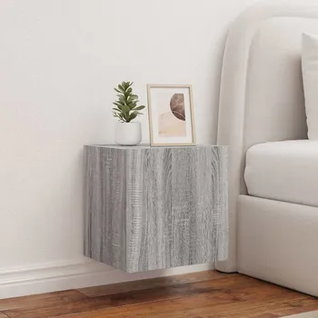 Komoda vidaXL Nástěnná TV skříňka s LED osvětlením 40,5x35x40 cm [837248] Barva: šedá sonoma