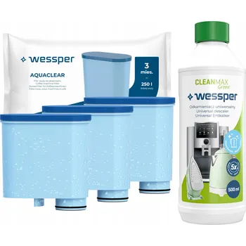 Příprava kávy Wessper: 3x filtr do kávovaru Philips Saeco + přírodní odvápňovač 500ml