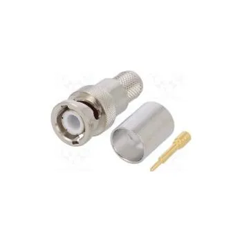 Elektrická zásuvka Zástrčka BNC vidlice přímý 50Ω CNT-400 pájení,krimpovací