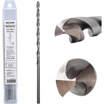 Vrták Vrták do kovu 4,3x126 mm prodloužený HRC PRO dlouhý DIN 340 NOMI
