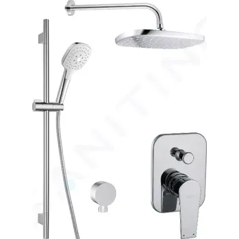 Sprchový set kielle Harmonia Sprchový set s baterií pod omítku, pro 2 spotřebiče, s příslušenstvím a tělesem, chrom, 20623SP10