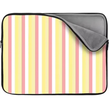 pouzdro na notebook Sablio Obal na notebook Žlutorůžové pruhy - 17"