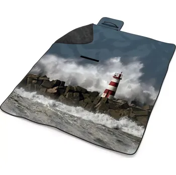 deka Sablio Plážová deka Maják ve vlnách: 200x140 cm