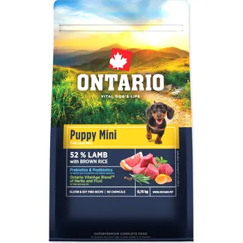 Krmivo pro psa Ontario Puppy Mini Lamb/Brown Rice
