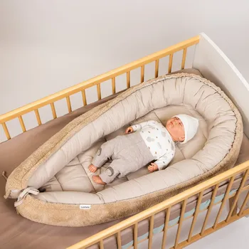 Hnízdečko pro miminko Tulimese Hnízdečko jednobarevné béžové beránkové VARIANTY PROVEDENÍ HNÍZDEČKA: HNÍZDEČKO SAMOSTATNÉ