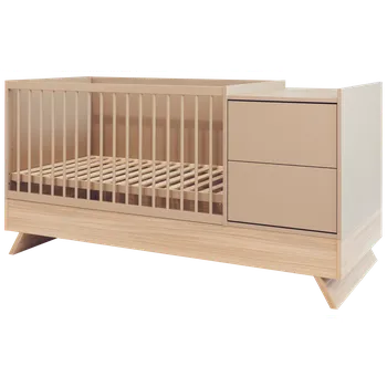 Dětská postýlka Kombi postýlka Faktum Sienna 3v1 Cappuccino 70x120