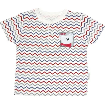 Kojenecké oblečení Polo tričko krátký rukáv Mamatti - Zvířátka zigzag, vel. 68 - 68 (3-6m)
