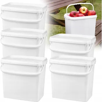 Dóza na potraviny Kbelík Plastbox 10 l obdélníkový plastový s víkem pro styk s potravinami