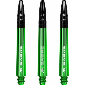 Příslušenství pro šipky Mission násadky na šipky Sabre, černý top, zelené Délka násadky: 40 mm
