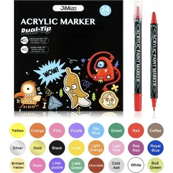 FIXY FIXY , AKRYLOVÉ POPISOVAČE , VODĚODOLNÉ FIXY S BARVOU, SADA 24 KS