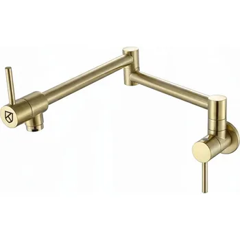 Vodovodní baterie Nástěnná kuchyňská baterie KFA Armatura DUERO POT FILLER zlatá