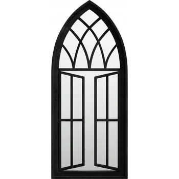 Zrcadlo Zrcadlo zahradní černé 70 x 30 cm s efektem rzi