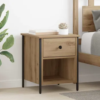 Ložnice Noční skříňka Artisanový dub 40 x 42 x 50 cm kompozitní dřevo