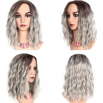 Paruka BAREVNÁ PANDA paruka, polodlouhé vlasy, světlá blond s ofinou