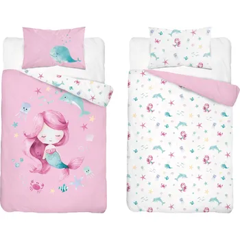 Detexpol Povlečení do postýlky 100x135 + 40x60 cm - Mořská víla a kamarádi