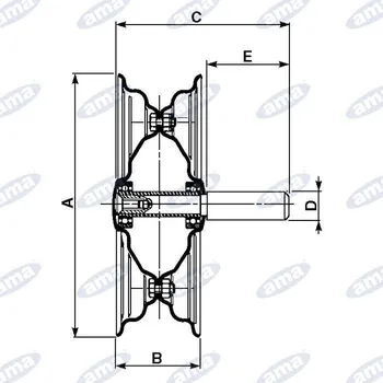 Pojezdové kolečko Ráfky kol s boční osou