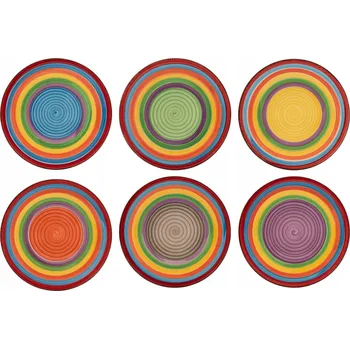 Talíř Dezertní talíř MPLCo Ibiza, vícebarevný, 19 cm, 6 ks