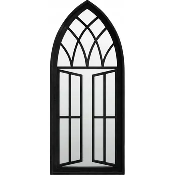 Zrcadlo Zrcadlo zahradní černé 70 x 30 cm s efektem rzi