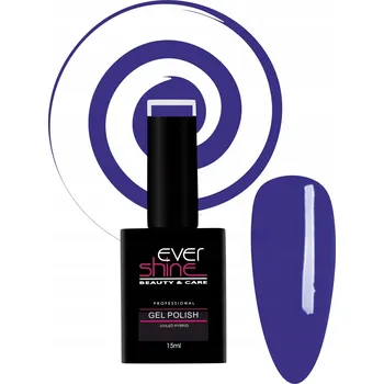 Lak na nehty HYBRIDNÍ LAK na nehty, kobaltově granátová (tmavě modrá) barva EverShine 15 ml
