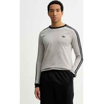 Pánské tričko Bavlněné tričko s dlouhým rukávem adidas Originals KE3542 šedá 90X, vel. S