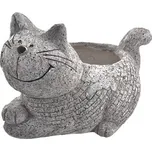 Květináč cement kamínky kočka 35x24x25 cm