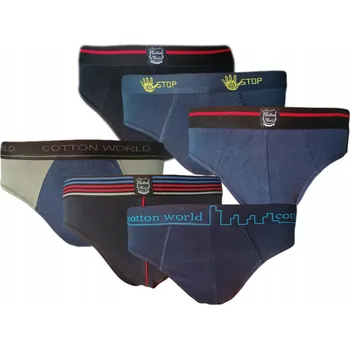 Pánská móda 6x PÁNSKÉ SLIPY SLIPY M BAVLNĚNÉ S GUMOU MIX