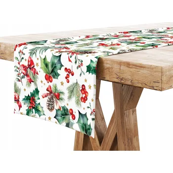 ubrus Běhoun bílý, vícebarevný 100 x 40 cm