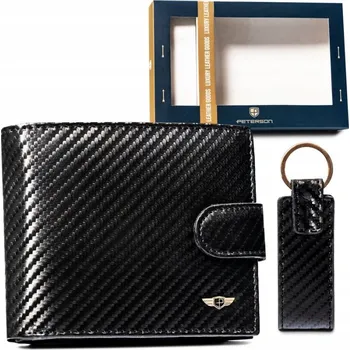 Peněženka Peterson pánská peněženka z pravé kůže černá - muž