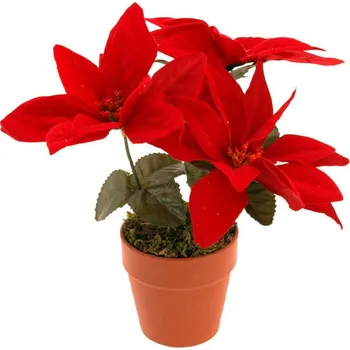 Vánoční dekorace Umělá vánoční hvězda, výška 22 cm